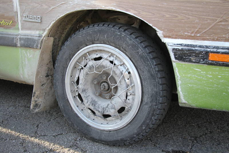 The other wire wheel wasn’t looking so great by the time they got to Nashville.
